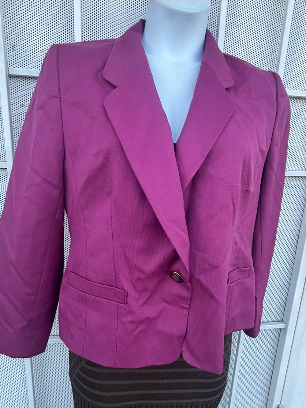 Pendleton Vibrant Magenta Single-Button Blazer